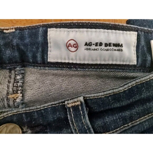 Ag Adriano Goldschmied Prima Cigarette Crop Jeans Medium Wash Blue Low Rise 26R - Picture 4 of 9